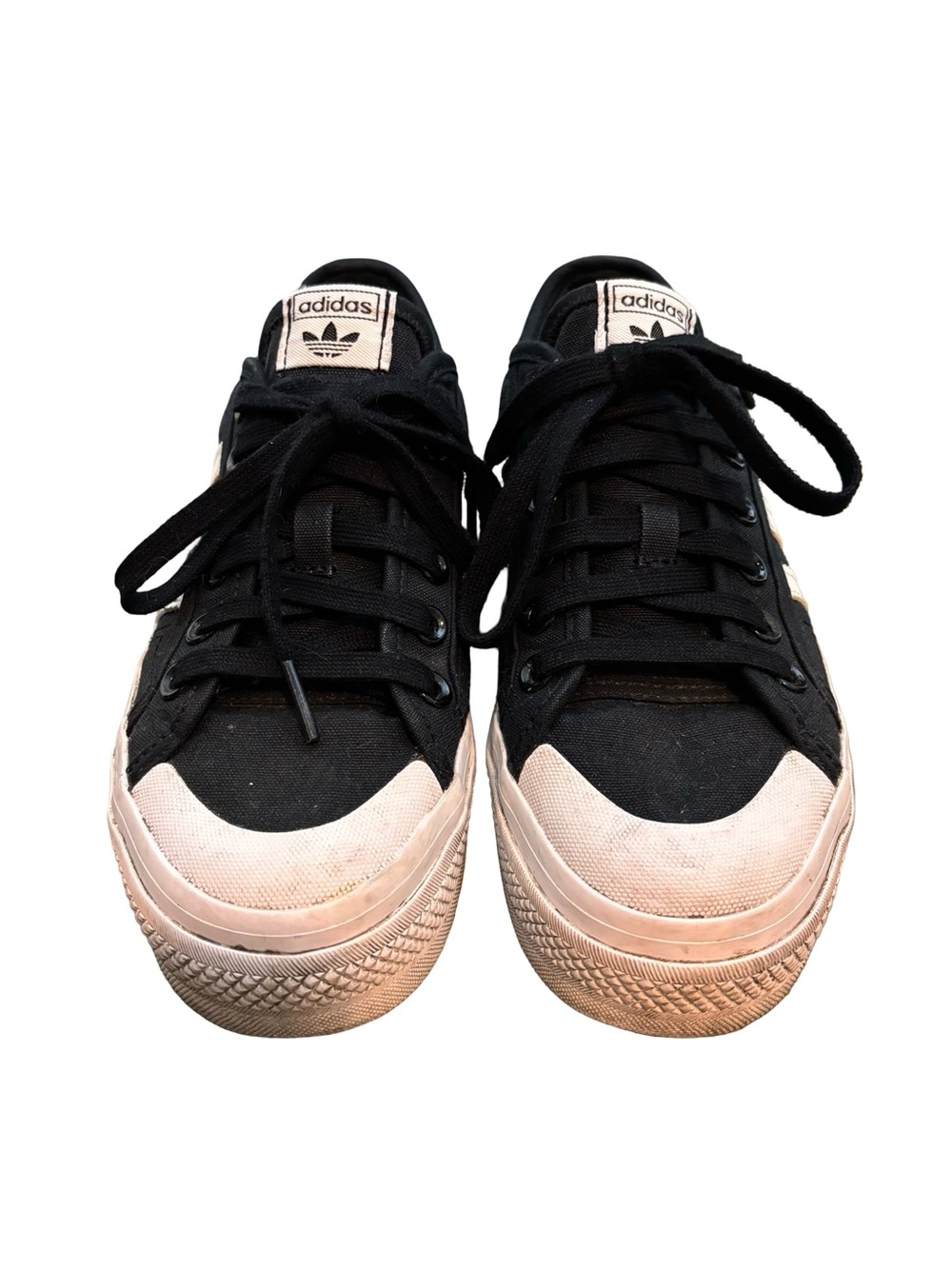 Black & White Adidas Platform Sneakers
